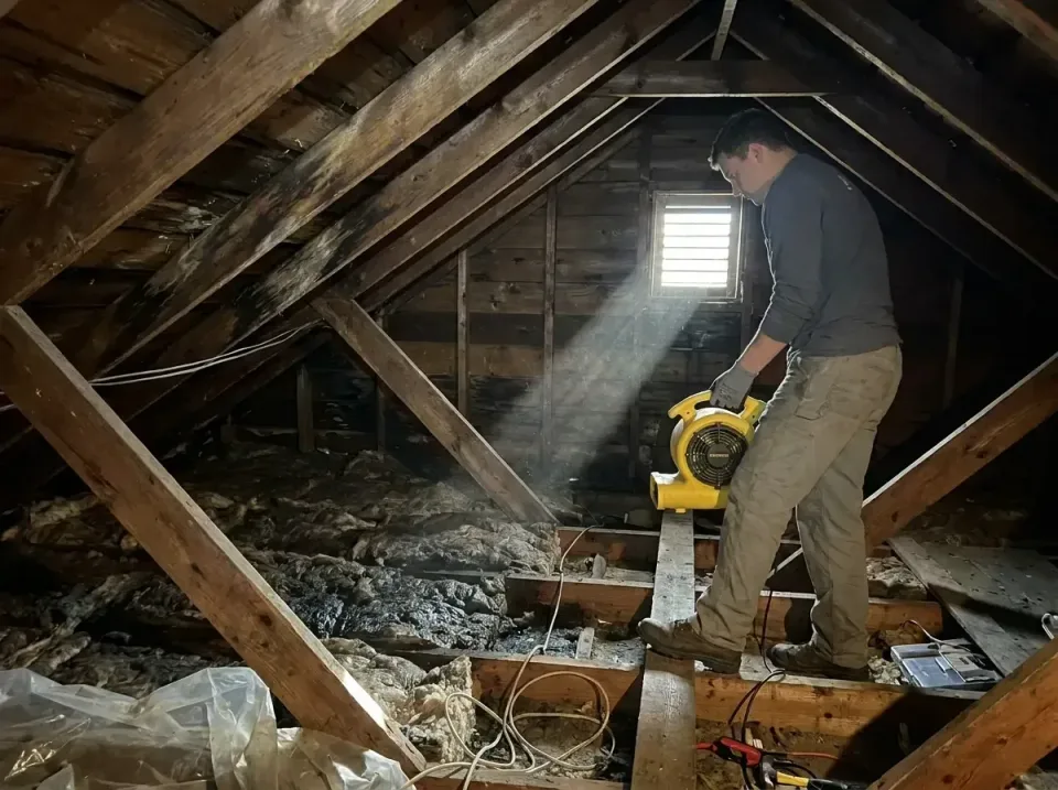 attic-water-damage-drying-proc-007 — frequently asked questions, Emergency Water Extraction & 24/7 Flood Response in Kure Be…